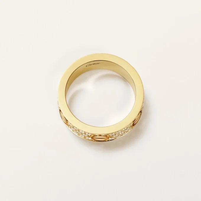 Anillo Love, modelo clásico, pavé