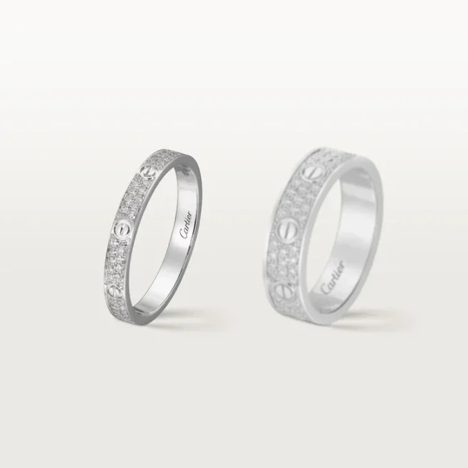 Anillo Love, tamaño pequeño – Oro blanco, diamantes – Cartier