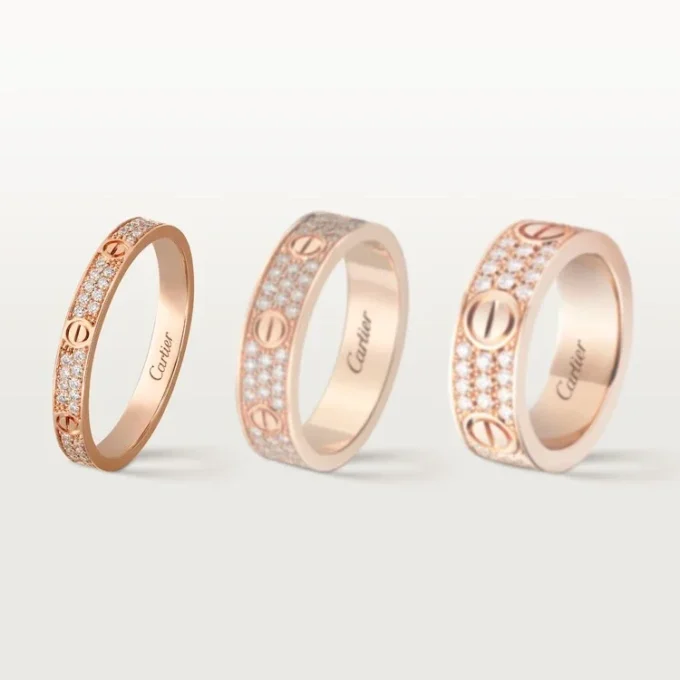 Anillo Love, tamaño pequeño – Oro rosa, diamantes – Cartier