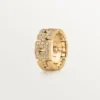 Anillo Maillon Panthere, 3 filas con medio pavé de diamantes – Oro amarillo, diamantes – Cartier