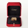 Anillo Maillon Panthere, 3 filas con medio pavé de diamantes – Oro rosa, diamantes – Cartier