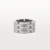 Anillo Maillon Panthere, cinco filas, pavé