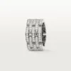 Anillo Maillon Panthere, cinco filas, pavé