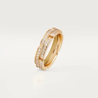 Anillo Maillon Panthere – Oro amarillo, diamantes – Cartier