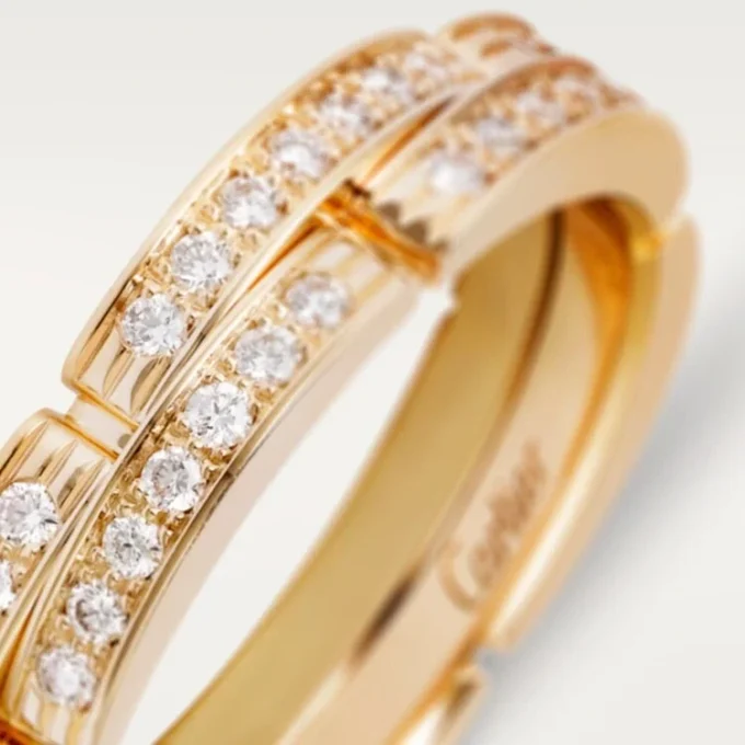 Anillo Maillon Panthere – Oro amarillo, diamantes – Cartier