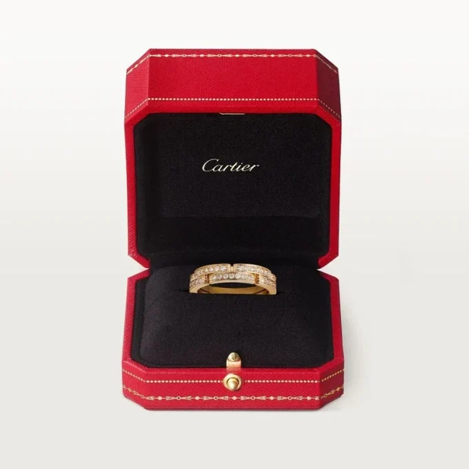 Anillo Maillon Panthere – Oro amarillo, diamantes – Cartier