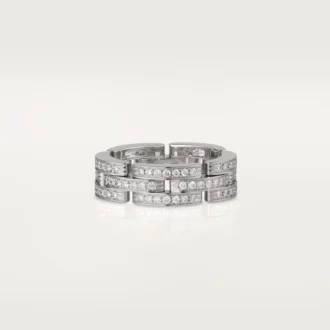 Anillo Maillon Panthere, triple fila, pavé