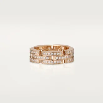 Anillo Maillon Panthere, triple fila, pavé
