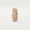 Anillo Maillon Panthere, triple fila, pavé