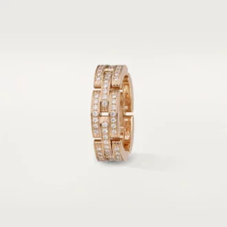 Anillo Maillon Panthere, triple fila, pavé