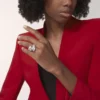 Anillo Panthere De Cartier, articulado, con pavé
