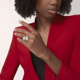 Anillo Panthere De Cartier, articulado, con pavé
