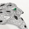 Anillo Panthere De Cartier, articulado, con pavé