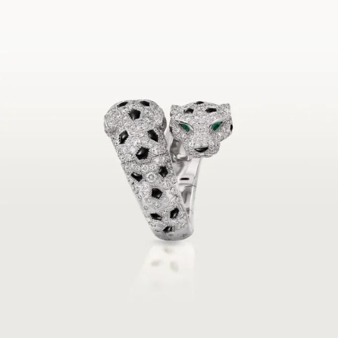 Anillo Panthere De Cartier, articulado, con pavé
