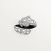 Anillo Panthere De Cartier, laca negra, pavé