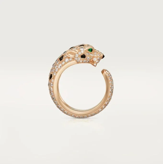 Anillo Panthere de Cartier, modelo mediano, pavé
