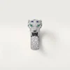 Anillo Panthere de Cartier, modelo mediano, semipavé