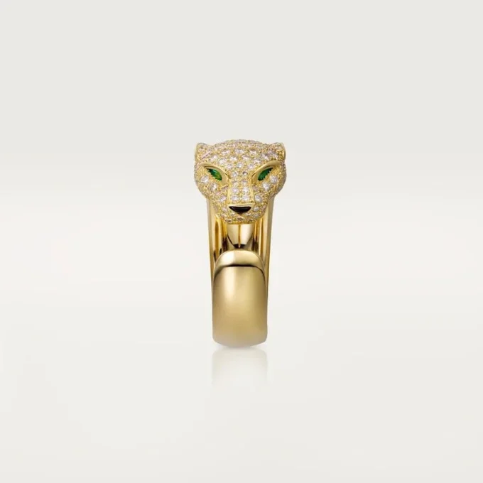 Anillo Panthere de Cartier – Oro amarillo, diamantes, esmeraldas, ónix – Cartier