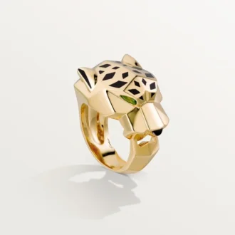Anillo Panthere De Cartier – Oro amarillo, laca, granate tsavorita, ónix – Cartier