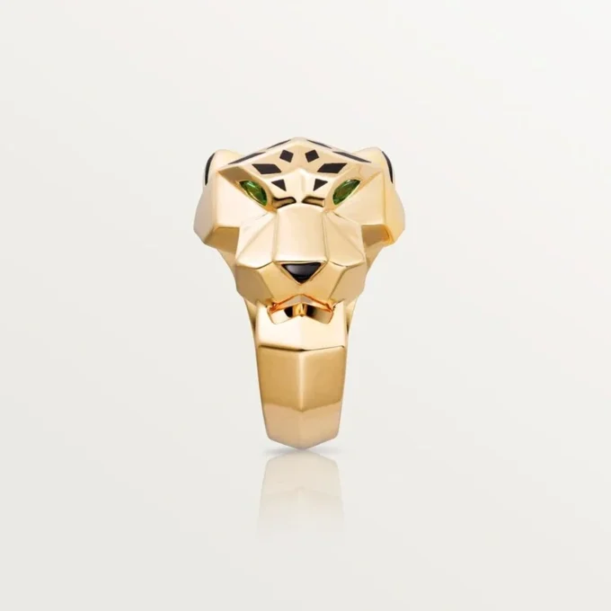 Anillo Panthere De Cartier – Oro amarillo, laca, granate tsavorita, ónix – Cartier