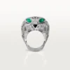 Anillo Panthere de Cartier – Oro blanco, esmeraldas, ónix, diamantes – Cartier