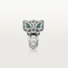 Anillo Panthere de Cartier – Oro blanco, ónix, esmeraldas, diamantes – Cartier