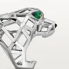 Anillo Panthere de Cartier – Oro blanco sin rodiar, granates tsavorita, ónix – Cartier