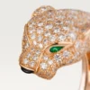 Anillo Panthere de Cartier – Oro rosa, diamantes, esmeraldas, ónix – Cartier