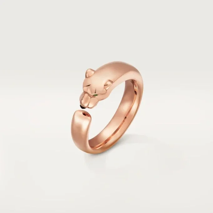 Anillo Panthere de Cartier – Oro rosa, granates tsavorita, ónix – Cartier