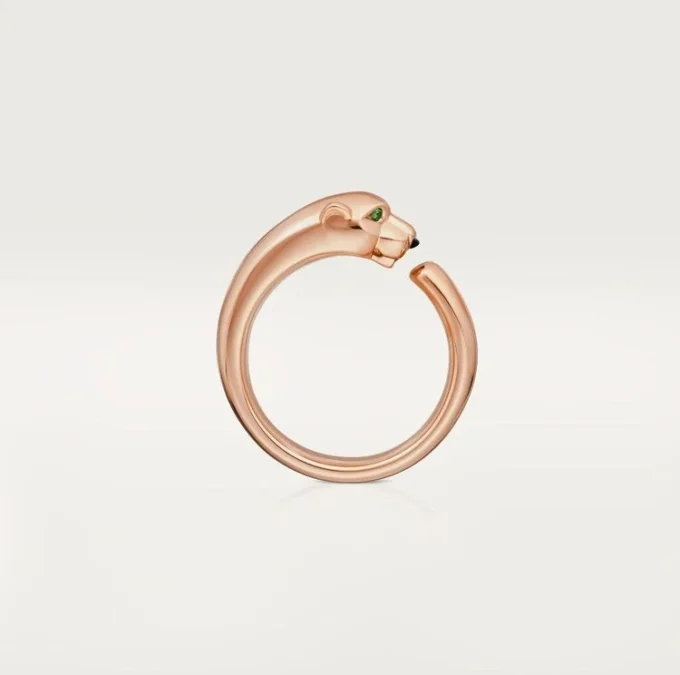 Anillo Panthere de Cartier – Oro rosa, granates tsavorita, ónix – Cartier