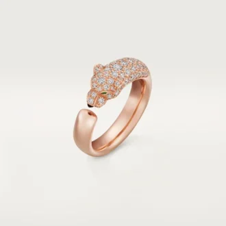Anillo Panthere de Cartier – Oro rosa, ónix, esmeraldas, diamantes – Cartier