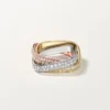 Anillo Trinity Cushion, modelo clásico, pavé