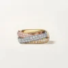 Anillo Trinity Cushion, modelo clásico, pavé