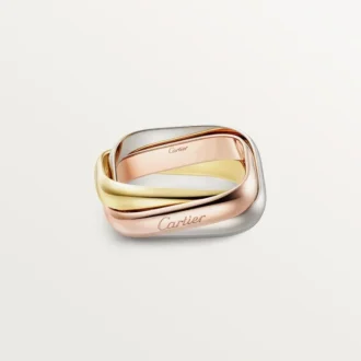 Anillo Trinity, forma cojín, modelo clásico