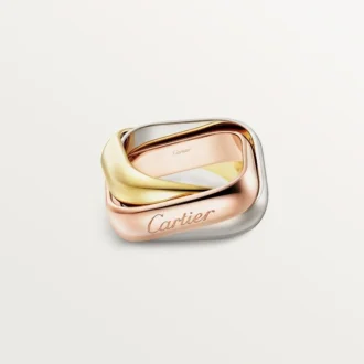 Anillo Trinity, forma cojín, modelo grande