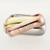 Anillo Trinity, forma cojín, modelo grande
