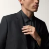 Anillo Trinity, forma de cojín, modelo grande, pavé