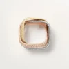Anillo Trinity, forma de cojín, modelo grande, pavé