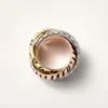 Anillo Trinity, laca, medio pavé
