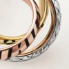 Anillo Trinity, laca, medio pavé