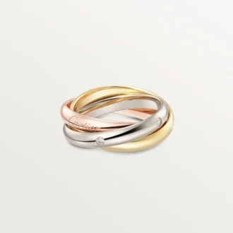 Anillo Trinity, modelo clásico, 5 diamantes