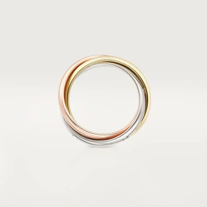 Anillo Trinity, modelo clásico, 5 diamantes