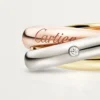 Anillo Trinity, modelo clásico, 5 diamantes