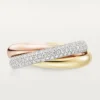 Anillo Trinity, modelo clásico, semipavé