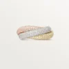 Anillo Trinity, modelo grande, pavé