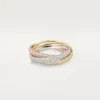 Anillo Trinity, modelo pequeño, pavé