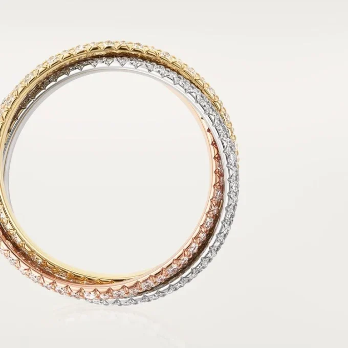 Anillo Trinity, modelo pequeño, pavé