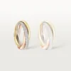 Anillo Trinity, modelo pequeño, semipavé