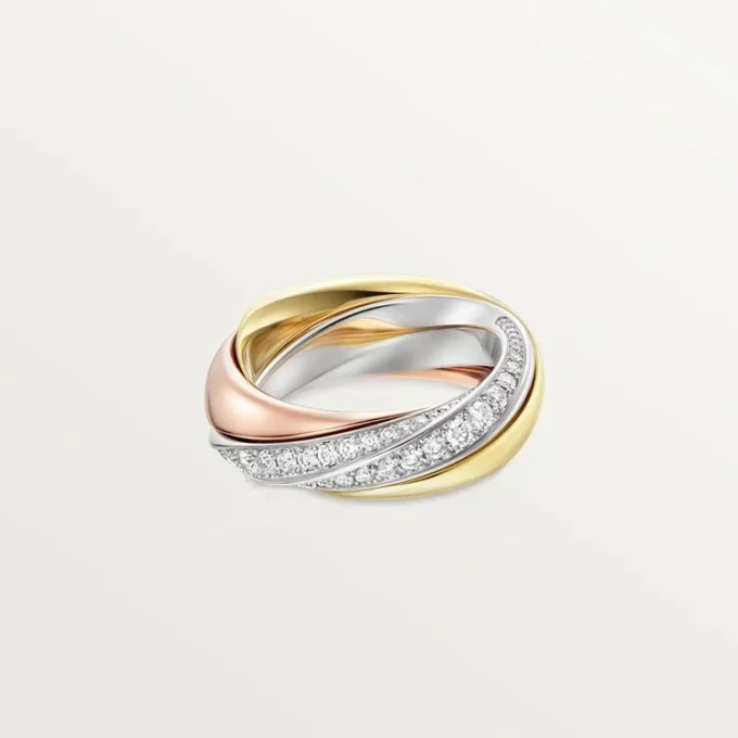 Anillo Trinity, semipavé