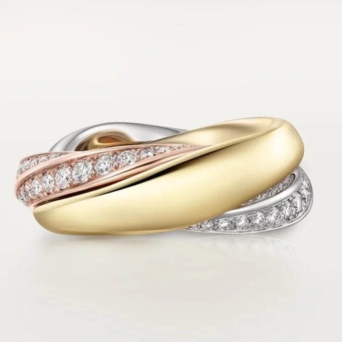 Anillo Trinity, semipavé